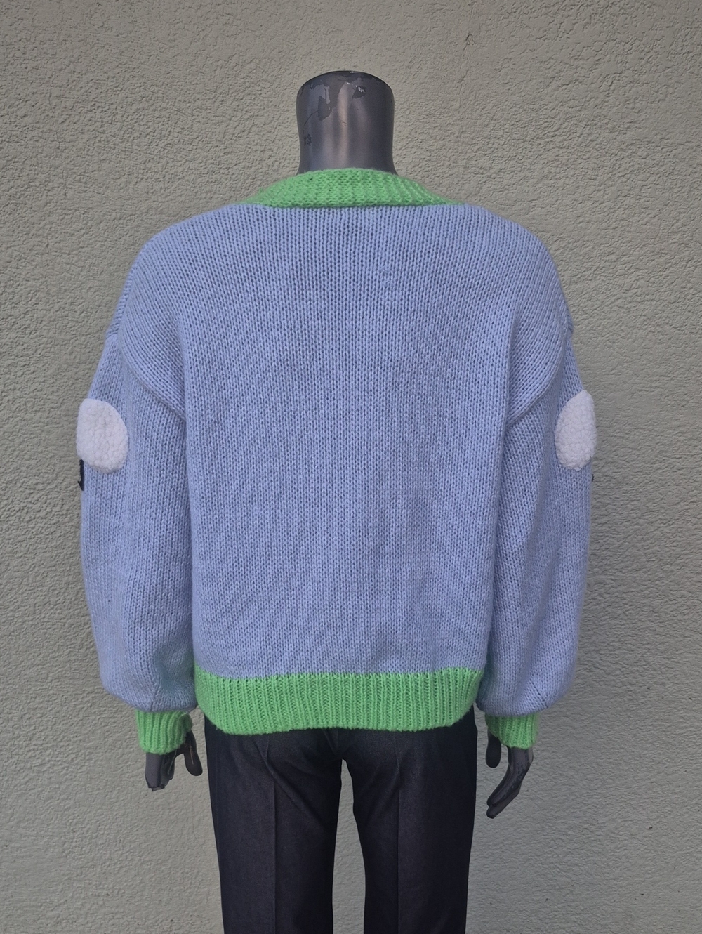 Dreamers By Debut Ladies "Little Lamb Puff" 3D Sheep Knit Lavender Crew Sweater - Picture 16 of 17